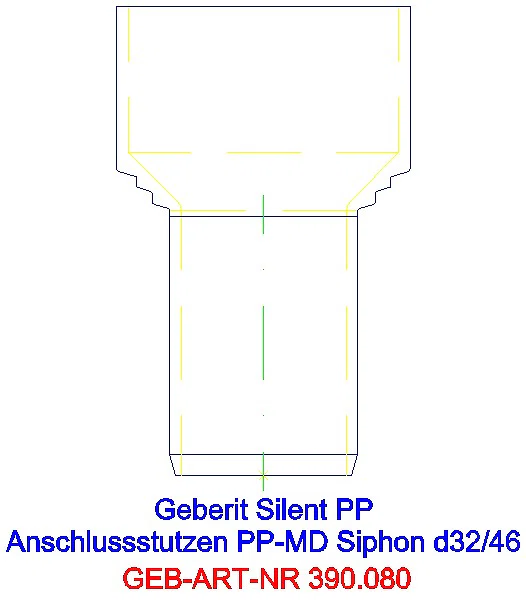 GE Silent-PP Anschlussstutzen d32/46_390.080.14.1_A
