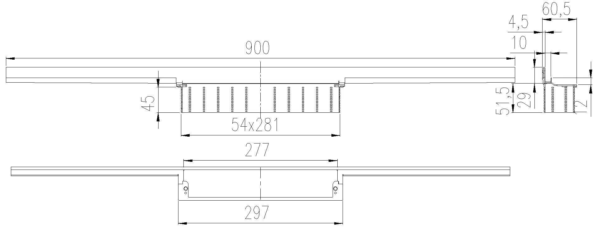 DALLMER Duschrinne CeraWall Individual schwarz matt, 900 mm