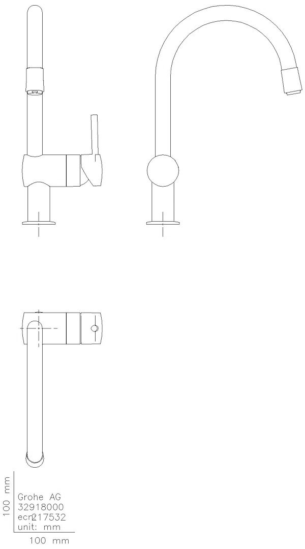 GROHE EH-Spültischbatterie Minta 32918 Mousseurauslauf chrom