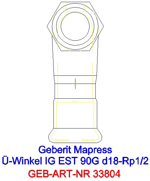 GE Mapress Edelstahl Übergangswinkel 90Gr mit IG d18-Rp1/2_33804_L