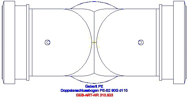 GE Silent-db20 Doppelanschlussbogen 90Gr d110/90_310.923.14.1_G