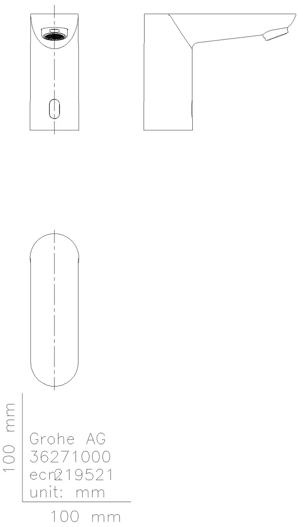 GROHE IR-Elektronik für WT Eurosmart CE 36271 Batterie-Stromversorgung 6 V chrom