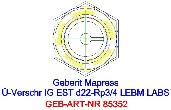 GE Mapress Edelstahl Übergangsverschr. mit IG ÜM ESt (LABS-frei) d22-Rp3/4_85352_L