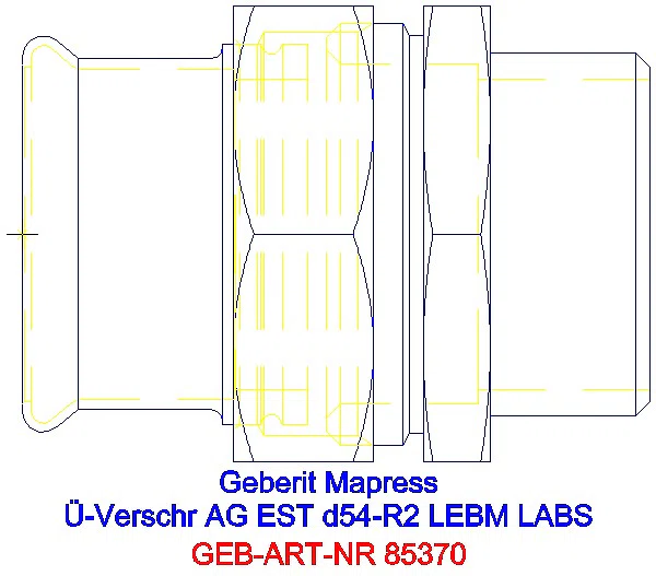 GE Mapress Edelstahl Übergangsverschr. mit AG ÜM ESt (LABS-frei) d54-R2_85370_G