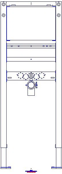 GE Duofix Element f. WT, 112-130cm schmale Ausführung, Wandarmatur UP_111274002_A