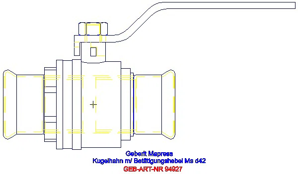 GE Mapress Kugelhahn mit Betätigungshebel Ms d42_94927_A