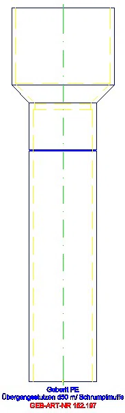 GE PE Übergangsstutzen mit Schrumpfmuffe d50/di70_152.197.16.1_L