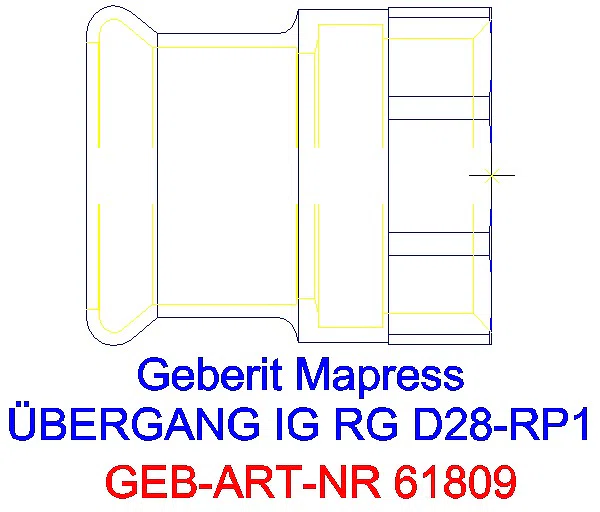 GE Mapress Kupfer Übergang mit IG Rg d28-Rp1_61809_A
