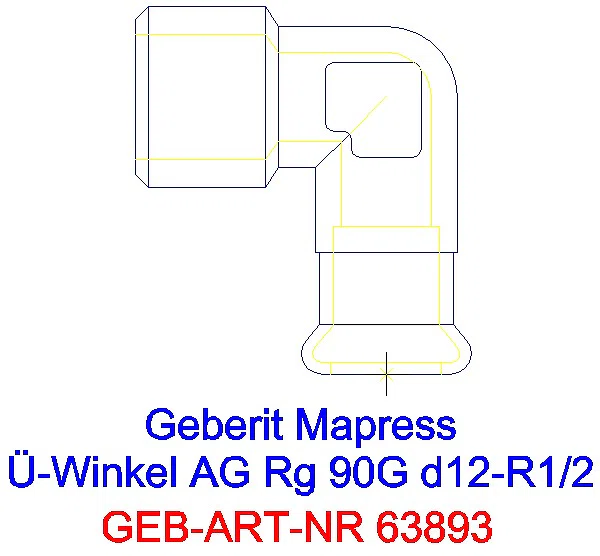 GE Mapress Kupfer Übergangswinkel 90Gr mit AG Rg d12-R1/2_63893_A