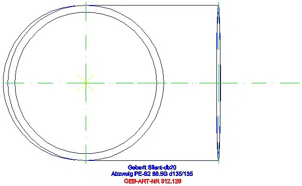 GE Silent-db20 Abzweig 88,5Gr d135/135_312.128.14.1_G