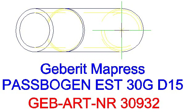 GE Mapress Edelstahl Passbogen 30Gr d15_30932_G