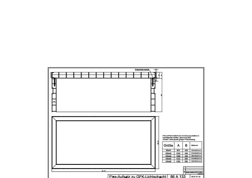 PVC-Aufsatz MEAFLEX zu GFK-Lichtschacht