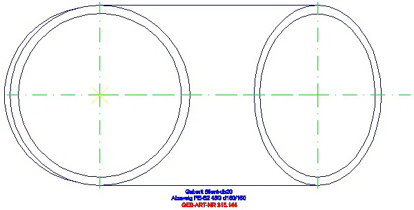 GE Silent-db20 Abzweig 45Gr d160/160_315.144.14.1_G