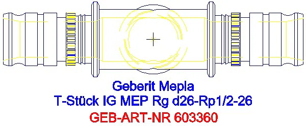 GE Mepla T-Stück mit IG Rg d26-Rp1/2-26_603.360.00.5_G