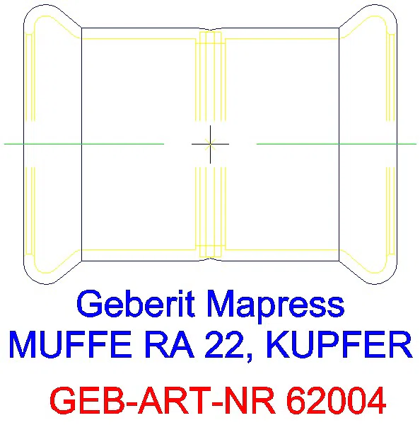 GE Mapress Kupfer Muffe d22_62004_A