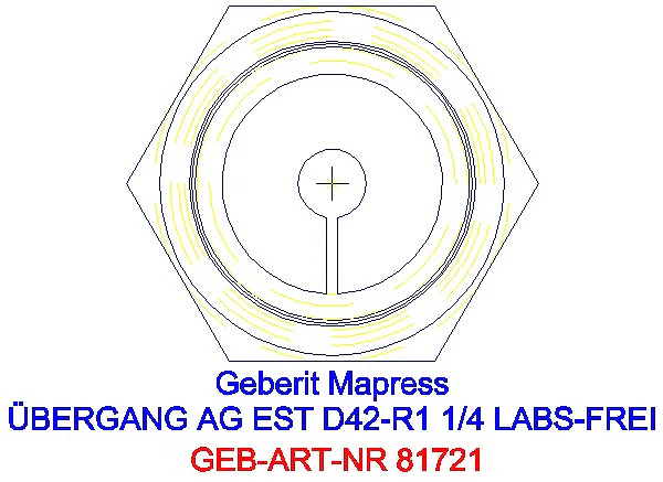 GE Mapress Edelstahl Übergang mit AG (LABS-frei) d42-R1 1/4_81721_L