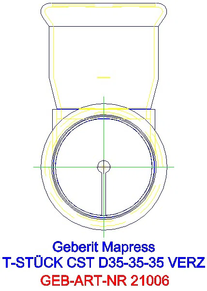 GE Mapress C-Stahl T-Stück egal d35-35-35_21006_L