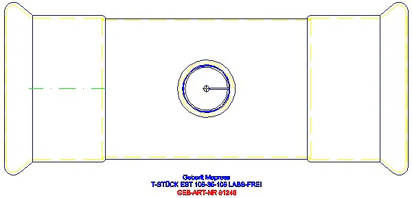 GE Mapress Edelstahl T-Stück reduziert (LABS-frei) d108-35-108_81246_G