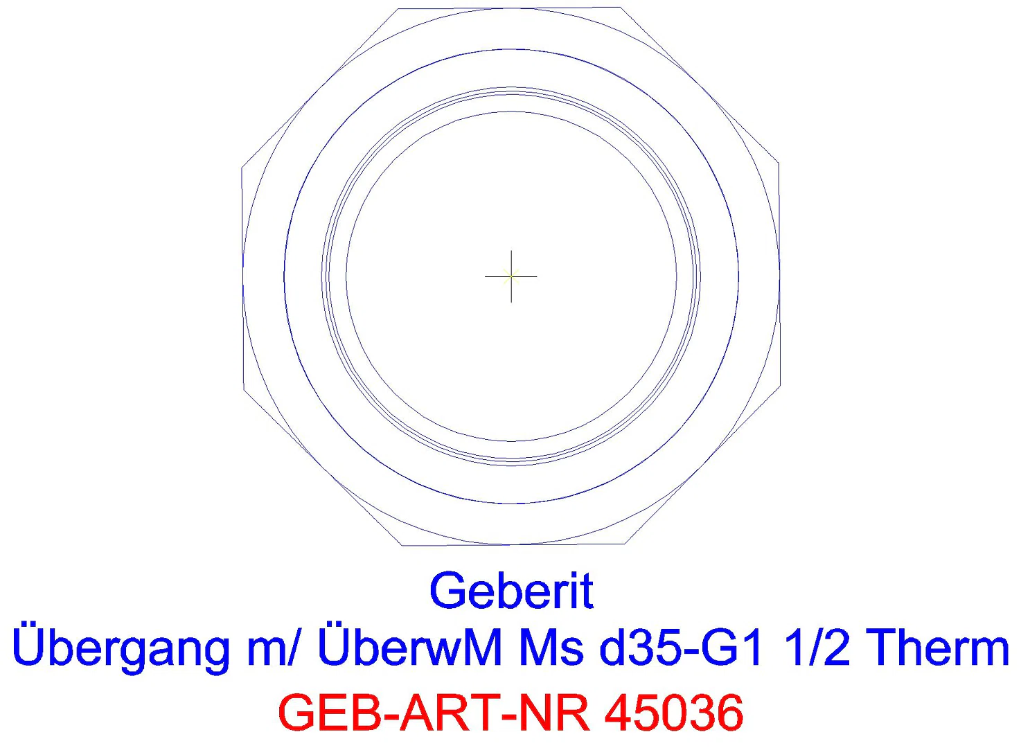 GE Mapress Therm Übergang mit Überwurfmutter d28-G1 1/4_45036_l