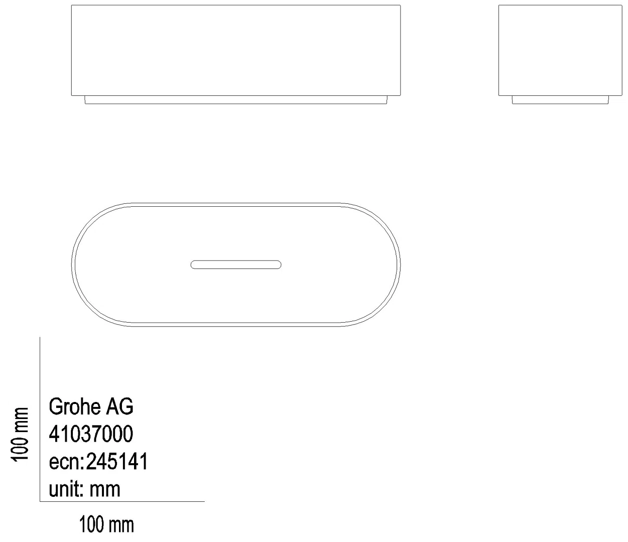 GROHE Duschablage Selection 41037 für Halter 41035 weißglas