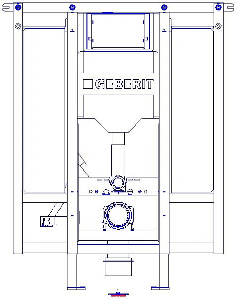 GE Duofix Element f. WWC, 112cm m. Sigma UP-SPK 12 cm, barrierefrei, S-H Griffe_111375006_A