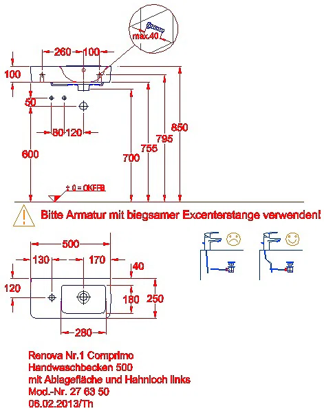 Renova Compact HWB, verk. Ausladung 50x25cm, Hl. links, m. Ül._kgv_r1_compri_276350