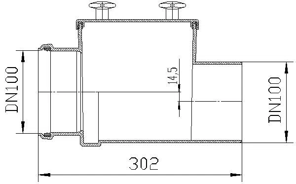 DALLMER Reinigungsrohr Stausafe R, DN 100
