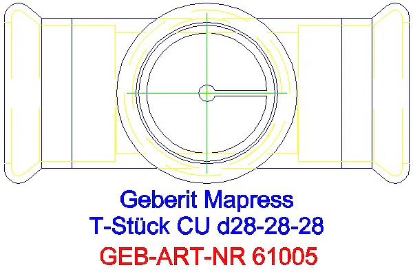 GE Mapress Kupfer T-Stück egal d28-28-28_61005_G