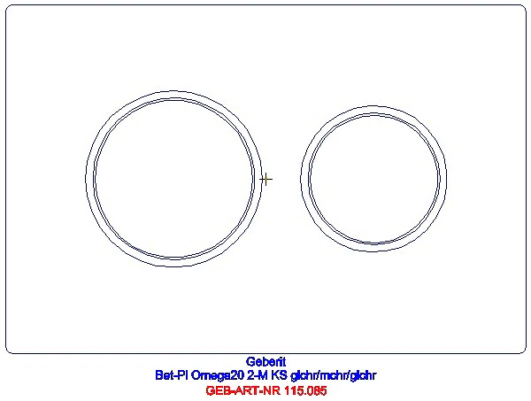 GE BetPl. Omega20, für 2-Mengen-Sp. glanzchrom/mattchr/glanzchr_115.085.KH.1_A