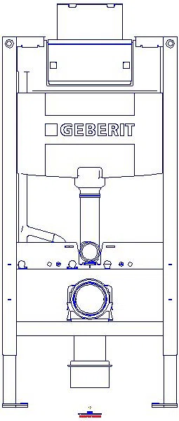 GE Duofix Element f. WWC, 98cm mit Omega UP-SPK 12cm_111030002_A
