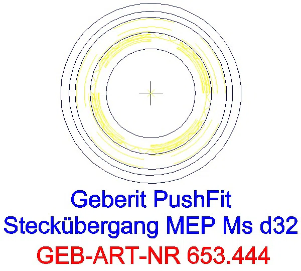 GE Mepla Übergang auf Verteiler mit Steckanschluss Ms d32_653.444.00.1_A