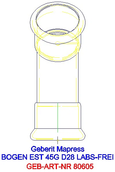 GE Mapress Edelstahl Bogen 45Gr d28 (LABS-frei)_80605_L