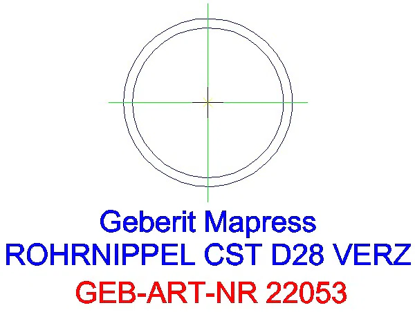 GE Mapress C-Stahl Rohrnippel außen verzinkt d28_22053_A
