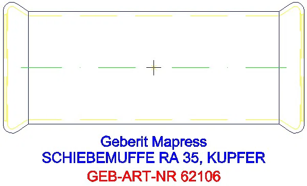GE Mapress Kupfer Schiebemuffe d35_62106_G