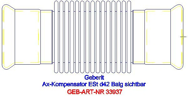 GE Mapress Edelstahl Axialkompensator mit Pressmuffen d42_33937_G
