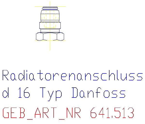 GE Mepla Anschlussverschraubung mit Aussengewinde d16-G1/2 Danfoss_641.513.00.1_A