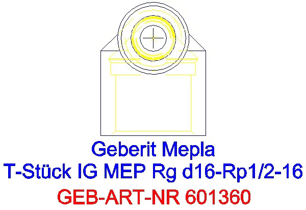 GE Mepla T-Stück im IG Rg d16-Rp1/2-16_601.360.00.5_L