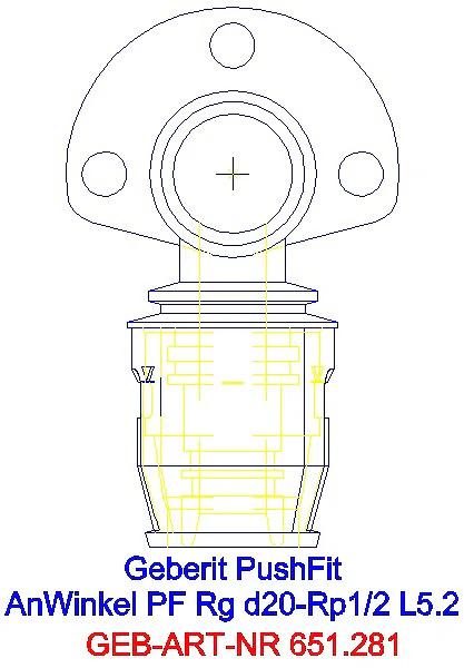 GE PushFit Anschlusswinkel 90Gr Rg d20-Rp1/2 L:52mm_651.281.00.1_A