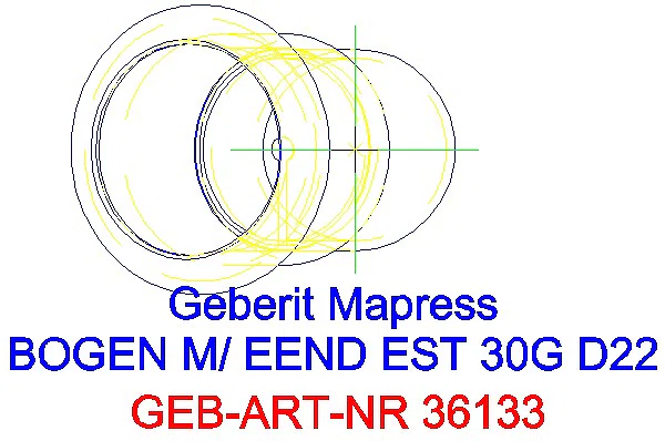GE Mapress Edelstahl Bogen 30Gr d22 mit Einschubende_36133_G