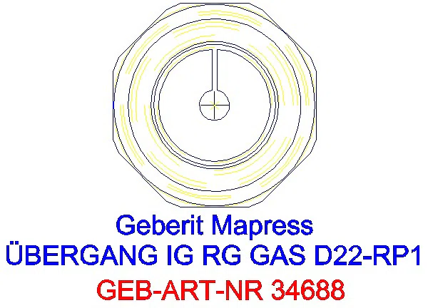 GE Mapress Kupfer Übergang mit IG (Gas) Rg d22-Rp1_34688_L