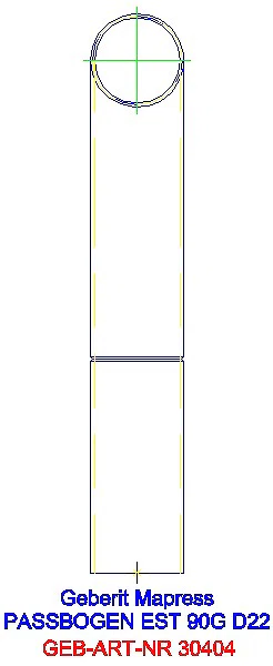GE Mapress Edelstahl Passbogen 90Gr d22_30404_L