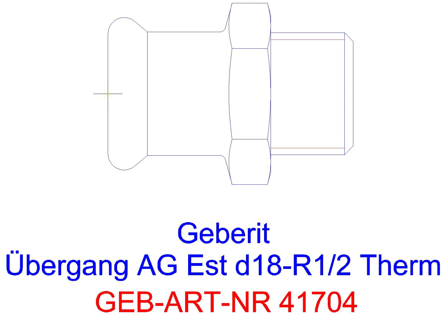 GE Mapress Therm Übergang mit AG d15-R1/2_41704_g