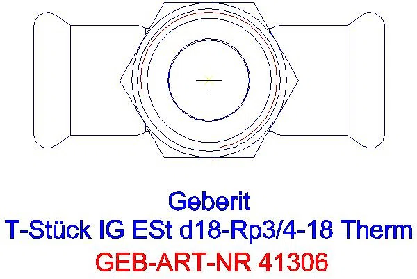 GE Mapress Therm T-Stück mit IG d18-Rp3/4-18_41306_G