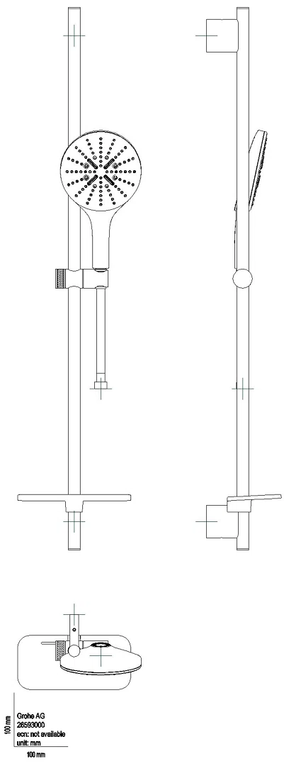 GROHE Brausestangenset Rainshower 150 SmartActive 26594 900mm 8,5l/min chrom
