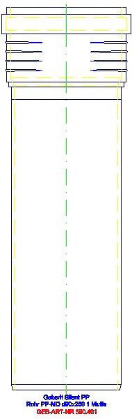 GE Silent-PP Rohr mit Muffe d90x3,1 L:25cm_390.401.14.1_L