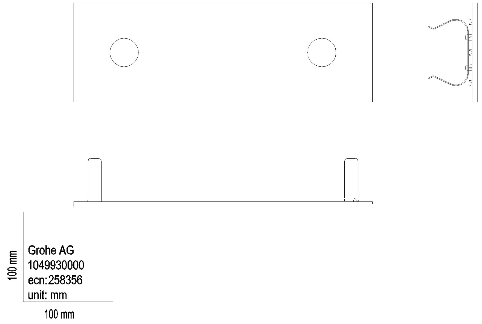 GROHE Deckenbr.Abdeckung RSH Aqua 104993 2 Strahlbildner satin graphite