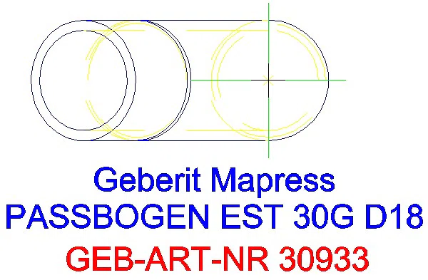 GE Mapress Edelstahl Passbogen 30Gr d18_30933_G