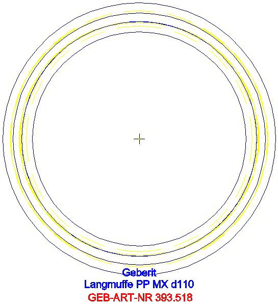 GE Silent-Pro Langmuffe d110mm_393.518.14.1_G