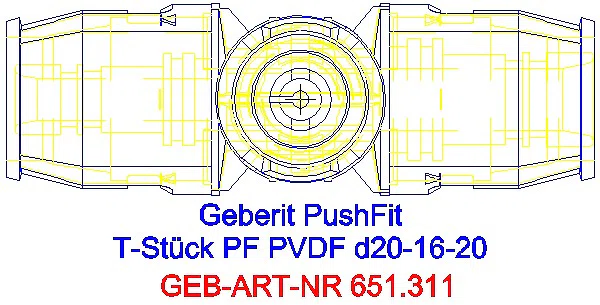 GE PushFit T-Stück reduziert PVDF d20-16-20_651.311.00.1_G