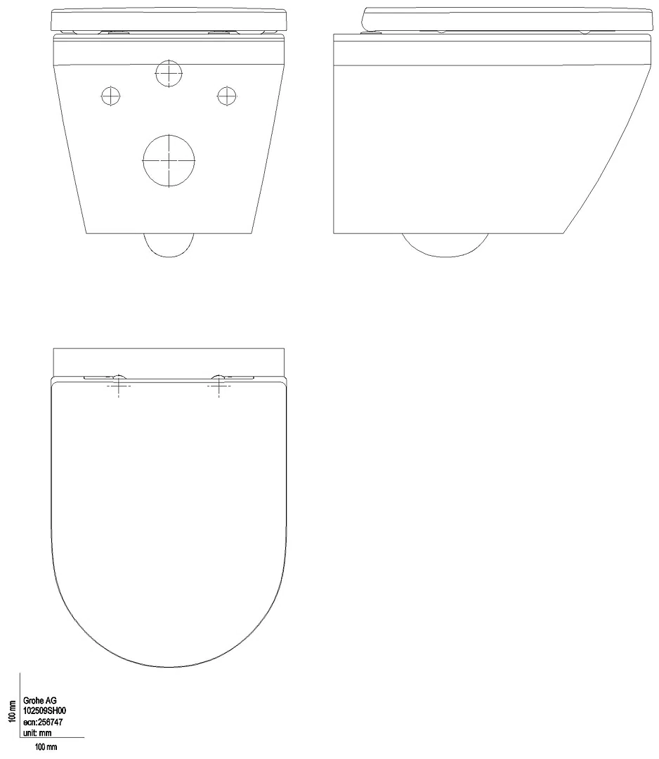 GROHE Wand-TS-WC kom. Set Euro Keramik 102509 mit WC-Sitz alpinweiß